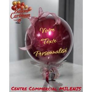 Bouquet avec Ballon Bobo avec texte personnalisé