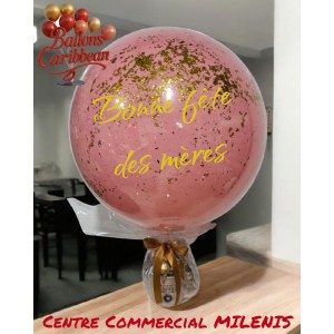 Bouquet avec Ballon Bobo avec texte personnalisé