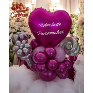 Ballon cœur personnalisé – Cœur Royal by Ballons Caribbean