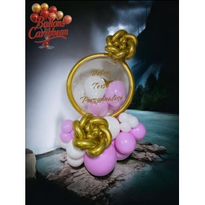 Ballon personnalisé rose & or – Rose Royale
