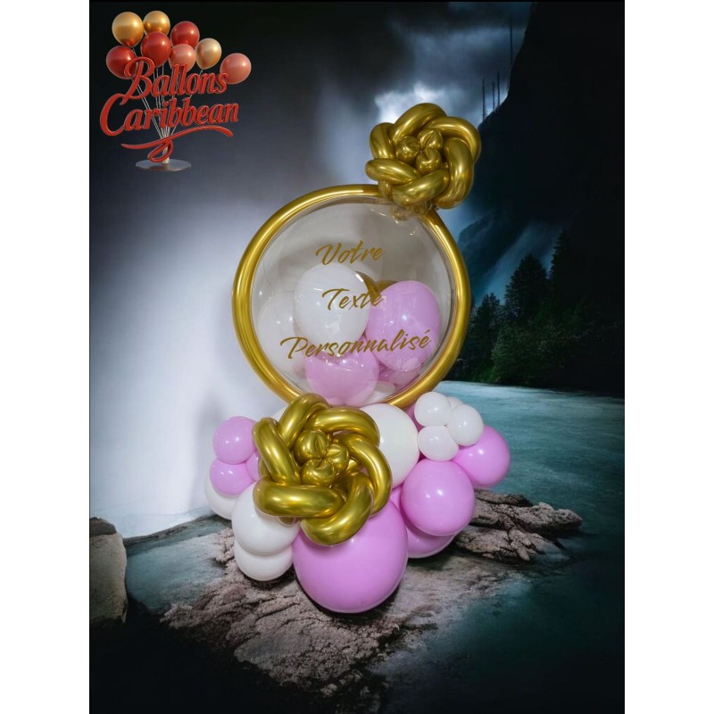 Ballon personnalisé rose & or – Rose Royale Ballon personnalisé rose & or – Rose Royale