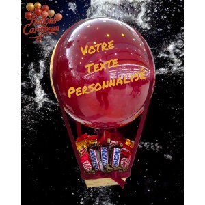 Ballon personnalisé + chocolats – Montgolfière Gourmande