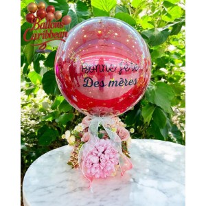 Ballon fleuri personnalisé – Éclat d’Amour