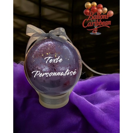 Ballon violet & chocolats personnalisés – Mystère Sucré