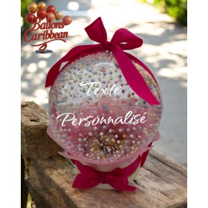 Ballon confettis personnalisé & chocolats – Surprise Confettis